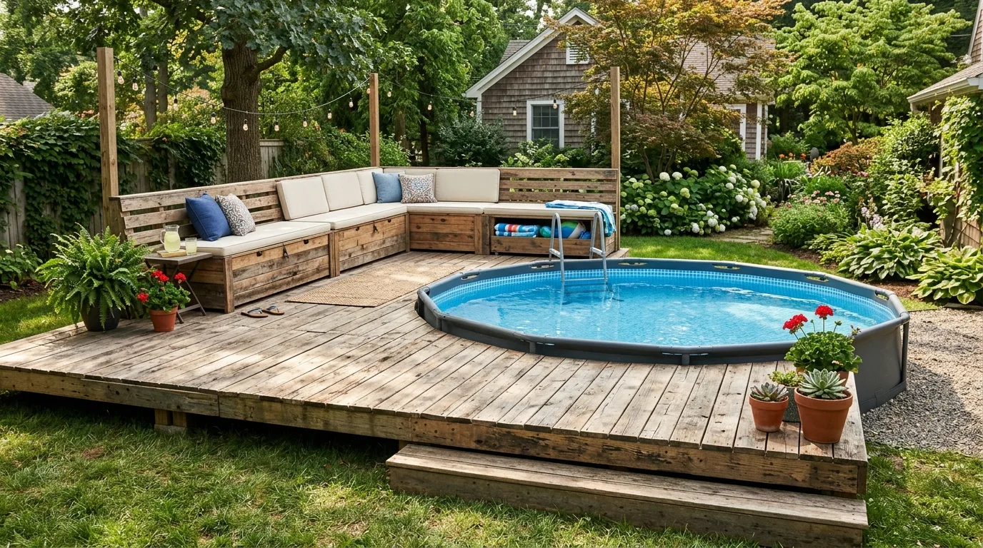 Pallet Deck With Railing